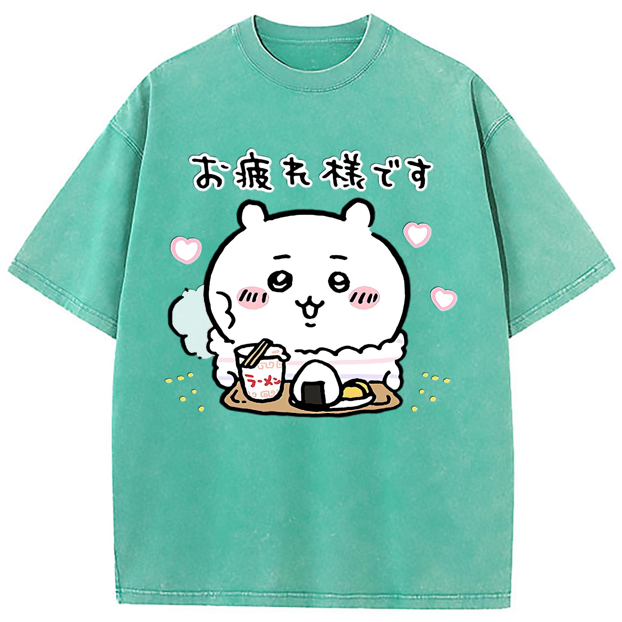 （画像用） ちいかわ ちいかわ Chii-kawa chiikawa 綿100% ヴィンテージ風 半袖Tシャツ（フロントプリント）